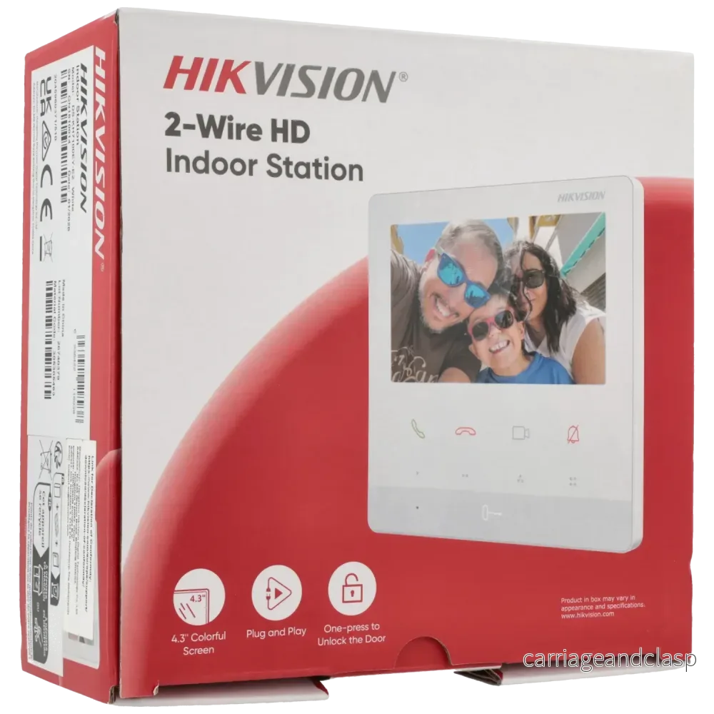 Hikvision DS-KH7100EY-E2-W, 2-tråds modulär intercom, monitor för inomhusstation - Bild 3