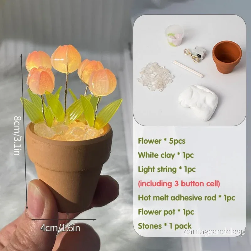 Kreativ DIY Ros Glow Nattlampa Dekor | Veska