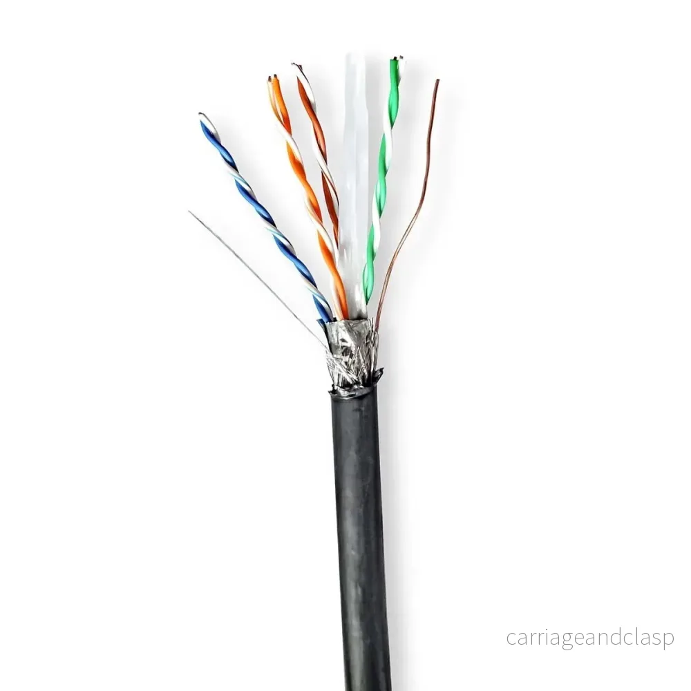 AlarmsystemExpert.co.uk S/FTP CAT6-kabel för butiksbruk på rulle 100 m, 100% koppar - Bild 2