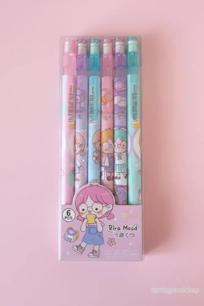 Pennor i 6 pack –  Blyerts- Skolbarn