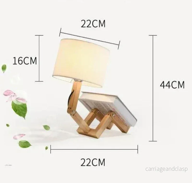 Trä Bordslampa med Bokhållare - RutanFlex | Veska - Bild 3
