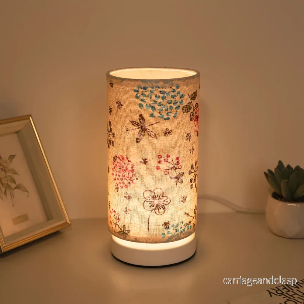 Botanisk Blommig Tyglampa Bordslampa | Veska