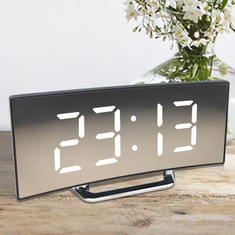 LED-belysning stor digital skärm | Bågformad LED digital klocka – Amedea | Veska