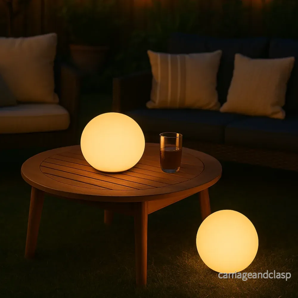 GlowOrb – Trådlampad LED-färgglans-bordslampa med fjärrkontroll & USB-uppladdningsbar | Veska - Bild 3