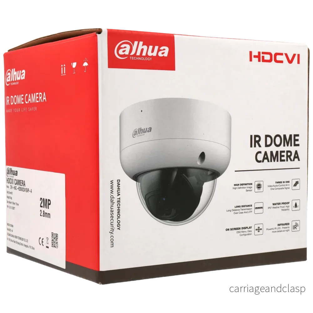 Dahua HAC-HDBW1200EA-A, HDCVI 2MP 2,8mm Full HD Dome-kamera - Bild 2