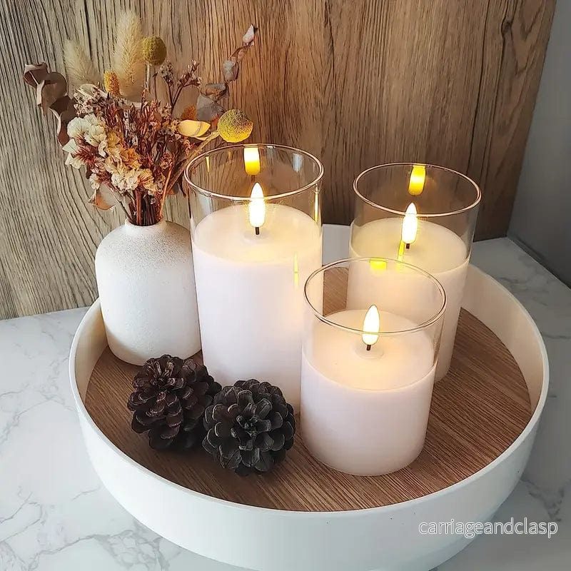 Flameless ljus set om 3 | Veska
