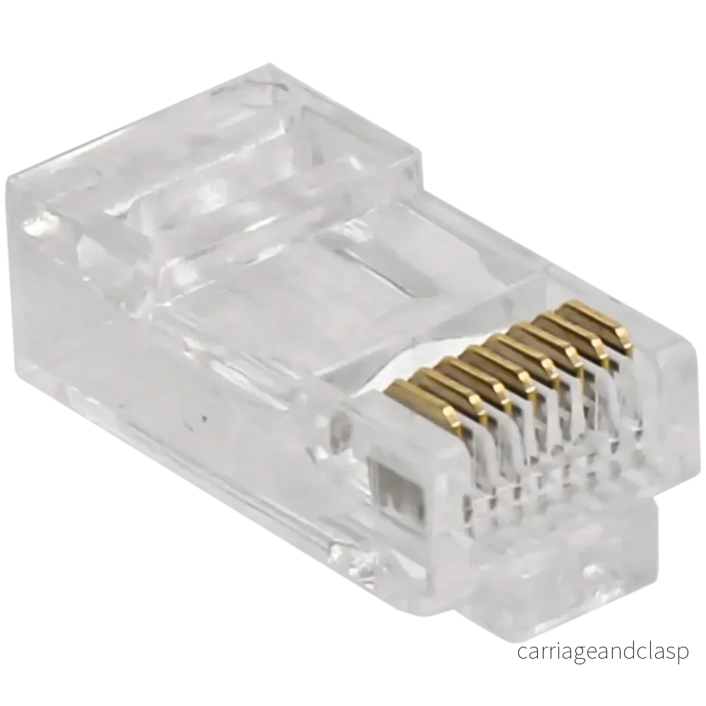 RJ45-kontakt CAT6 UTP Pass Through, solid, 10 stycken (fasta ledare)