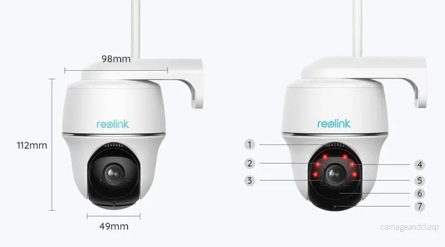Reolink B430 5mp, trådlös Pan & Tilt Dual WiFi-kamera på batteri (uppladdningsbart) - Bild 2