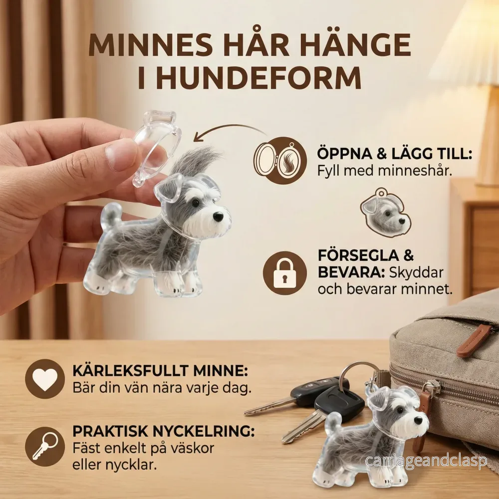 Minnes Hår Hänge i Hundeform - Bild 3