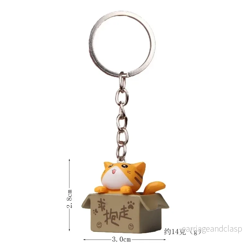 Kawaii Katt Nyckelring – Söt Miniatyrkatt i Låda Kawaii Katt Nyckelring – Söt Miniatyrkatt i Låda