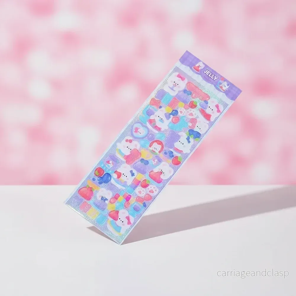 Kawaii stickers ark – Jelly design för bullet journal & pyssel Kawaii stickers ark – Jelly design för bullet journal & pyssel