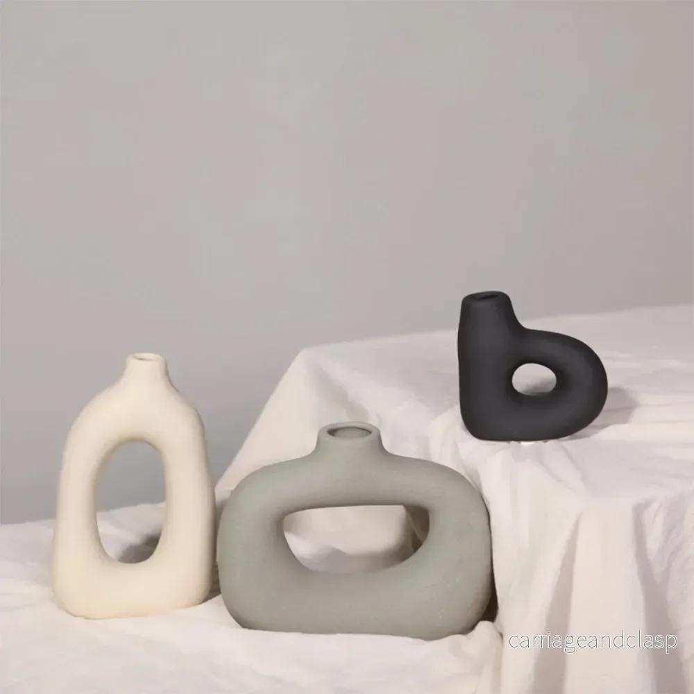 Frosted Vase Collection - Keramisk Bordvas, Ny K klassisk / Post-modern Stil, Hemma-kontor Dekoration | Veska - Bild 3