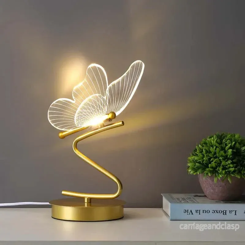 Lyxig Fjäril Bordsbelysning – Elegant LED Stämningsbelysning för Hemmet & Kontoret | Veska - Bild 2