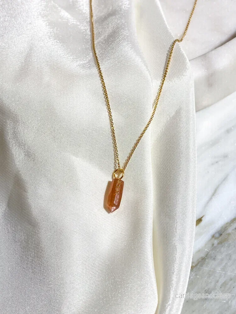 Halsband med solstensspik - Bild 2