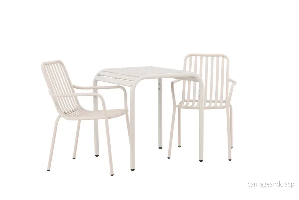 Borneo & Peking Cafebord Beige + Matstolar Beige - Bild 3