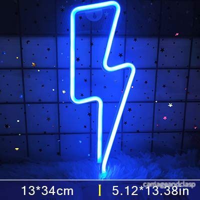Led Lightning Neon Skylt Vägg Dekor | Veska Led Lightning Neon Skylt Vägg Dekor | Veska