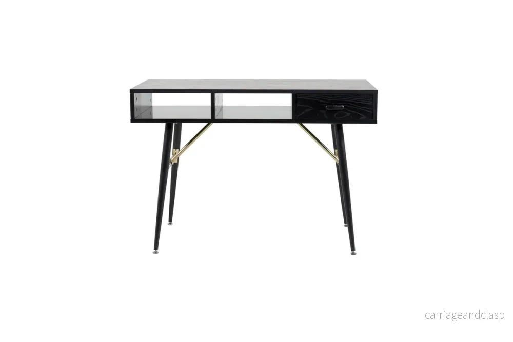 Gold Skrivbord Svart - Bild 2