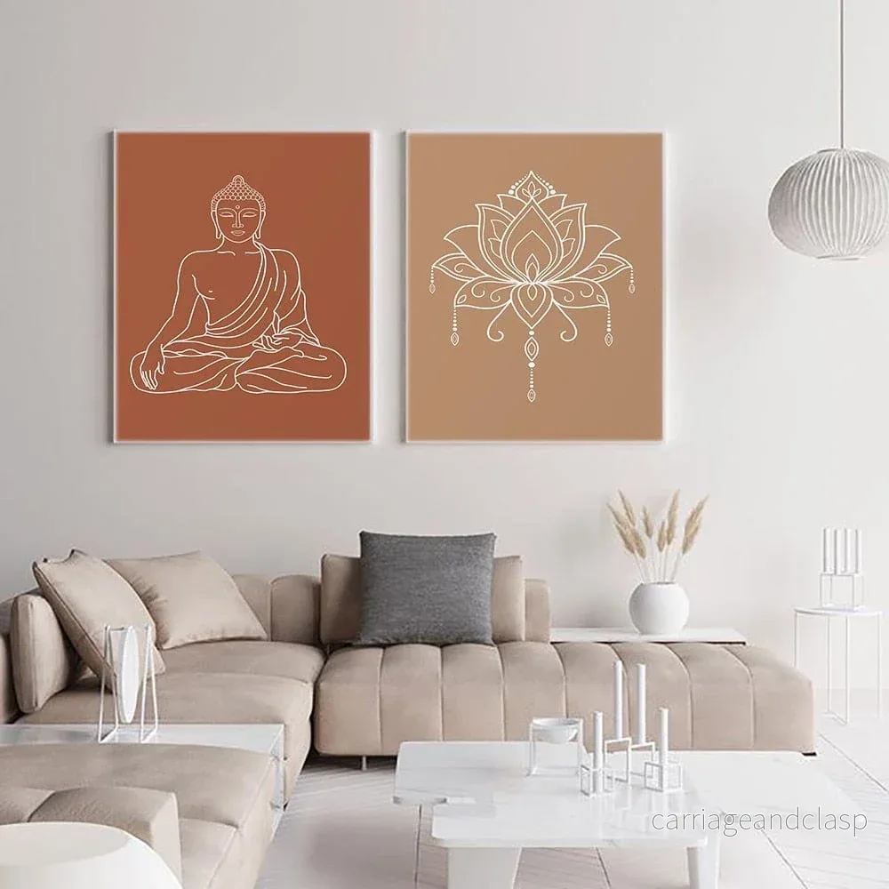 Mandala Buddha Lotus Canvas Affischer | Veska