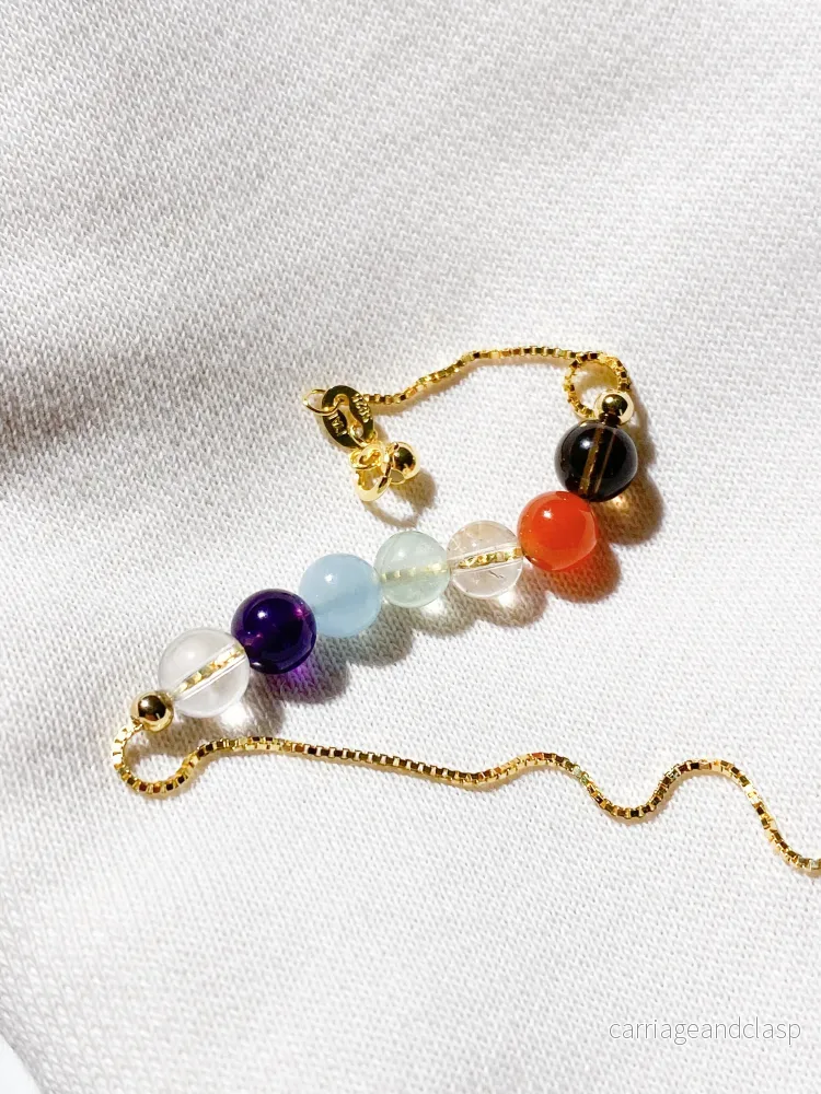 Akvamarin – Petite Heart – Guld