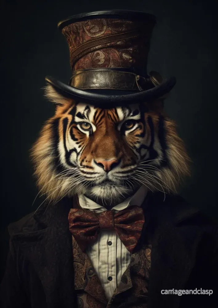 Majestätisk tiger med mustaschvibbar