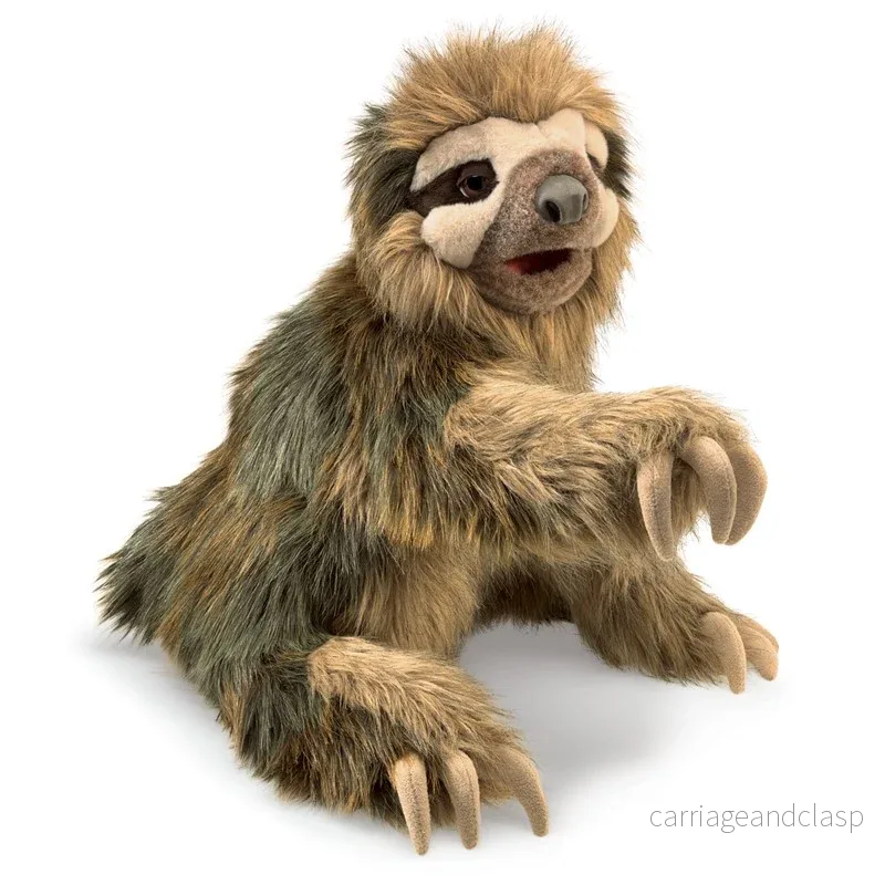 Folkmanis® Puppets - Three-Toed Sloth, (Tretåig Sengångare) - Bild 2