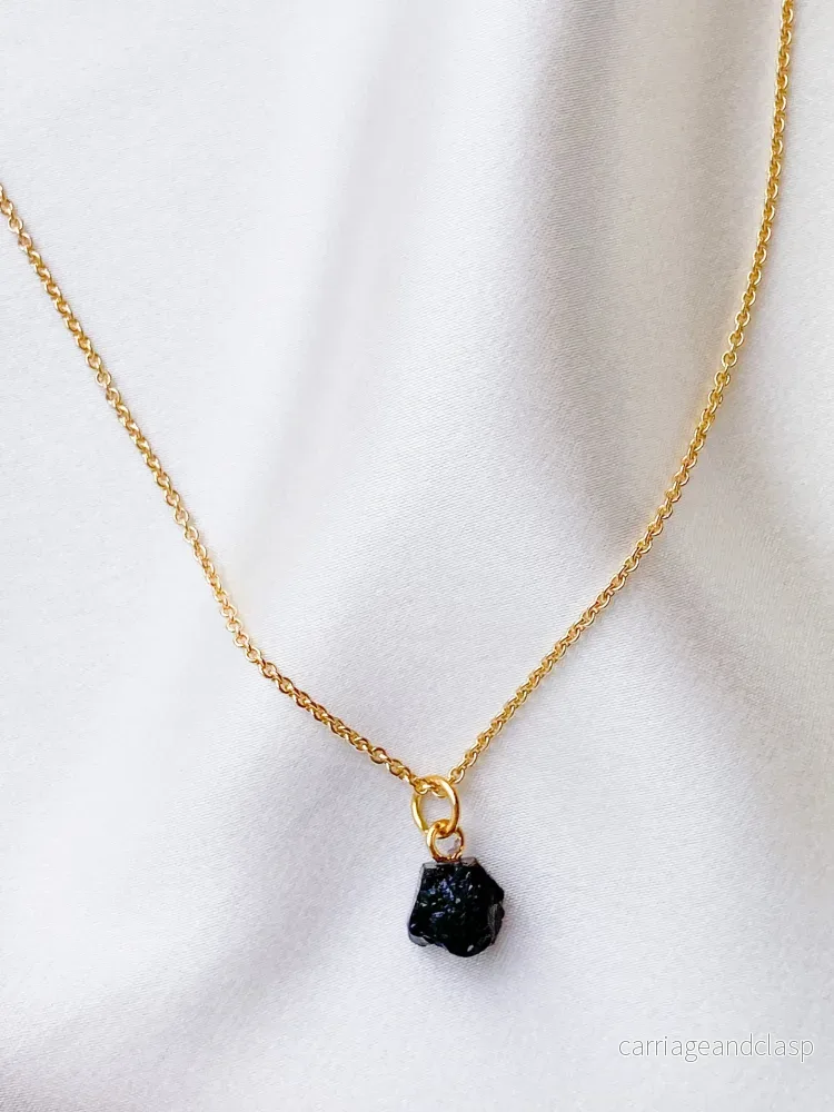 Akvamarin – Petite Heart – Guld