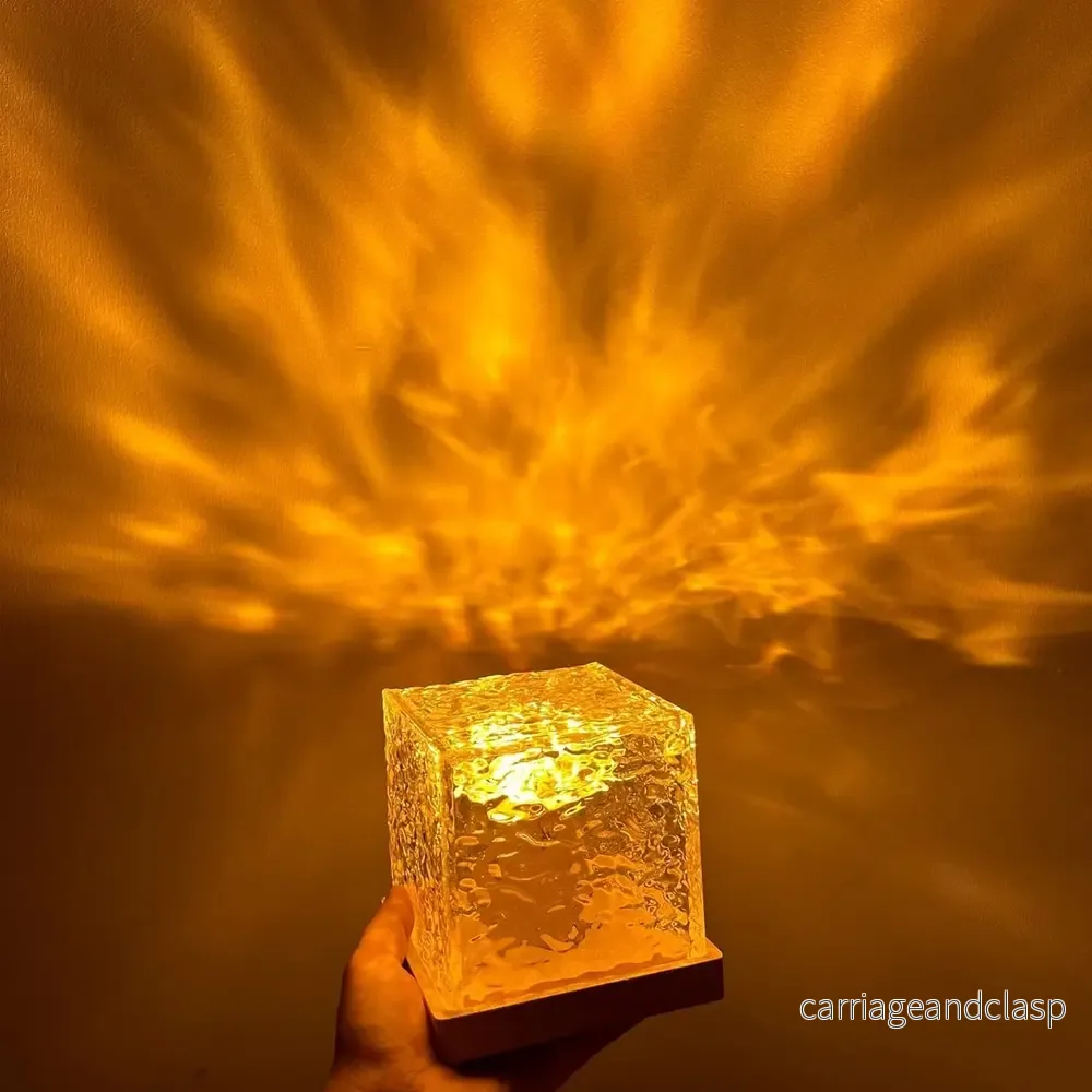 Bordslampa Glas Kub Ambient Ljus | Veska Bordslampa Glas Kub Ambient Ljus | Veska
