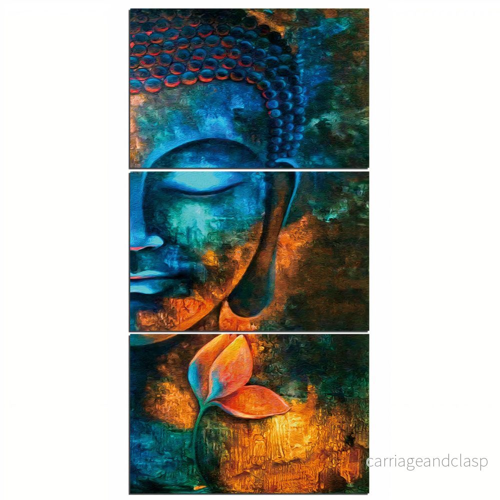 Turkos Buddha Canvas Vägkonst | Veska