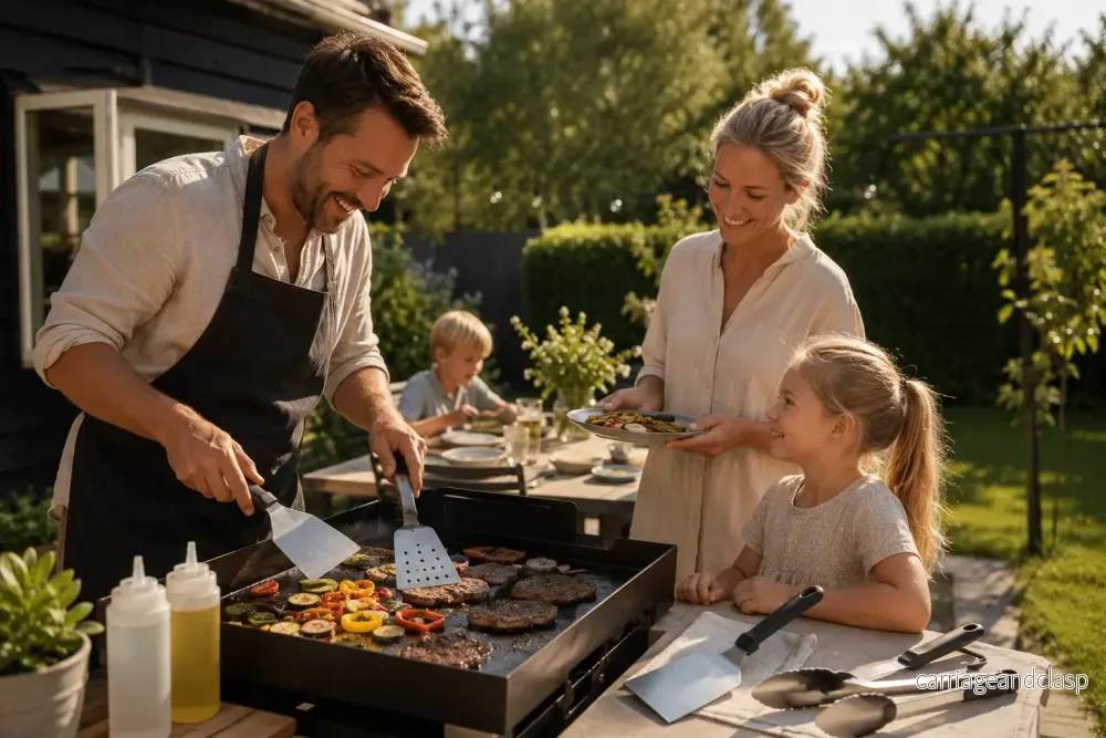 10-delars grillset i rostfritt stål – professionella BBQ-verktyg med såsflaskor - Bild 2