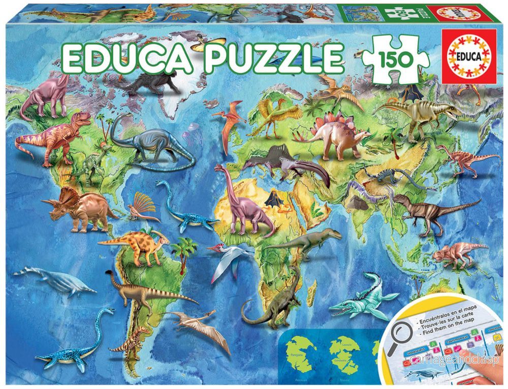150 World Map Dinosaur Educa®