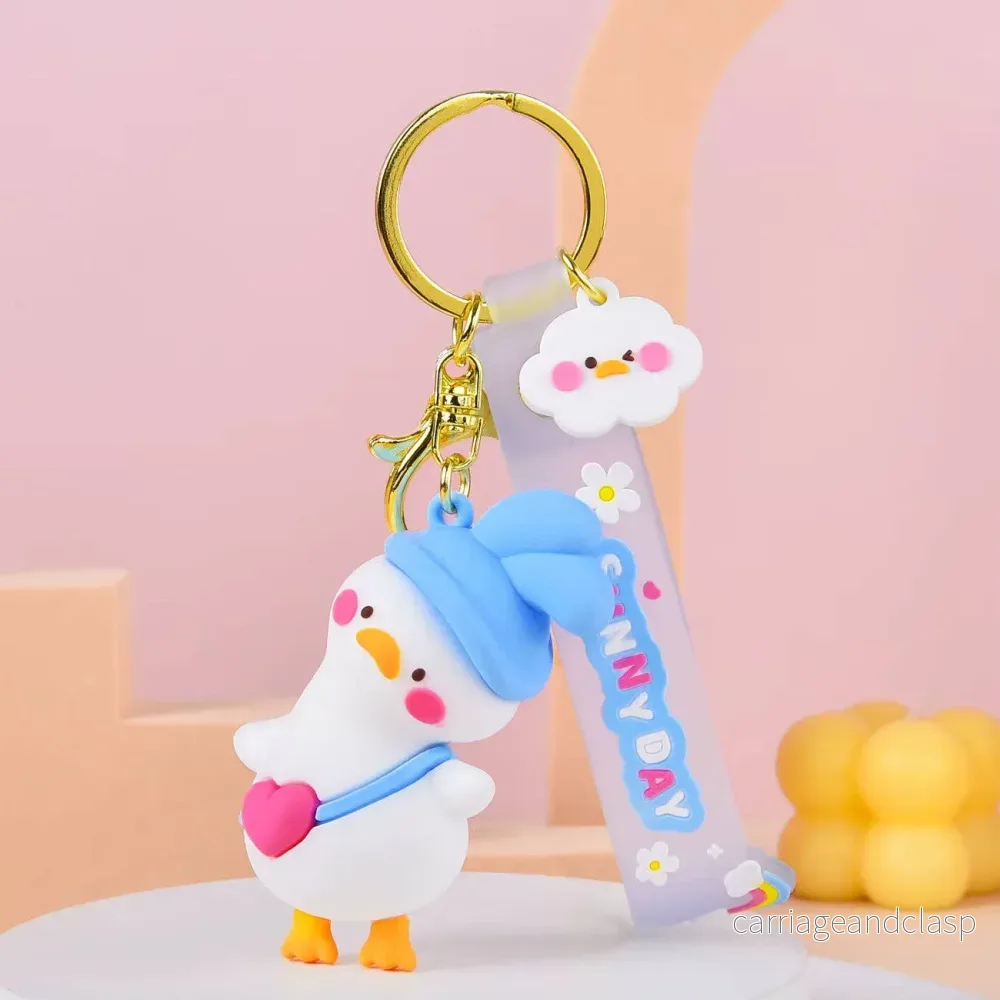 Kawaii Nyckelring Rosa Anka - Sunny Day Söt Accessoar - Bild 2