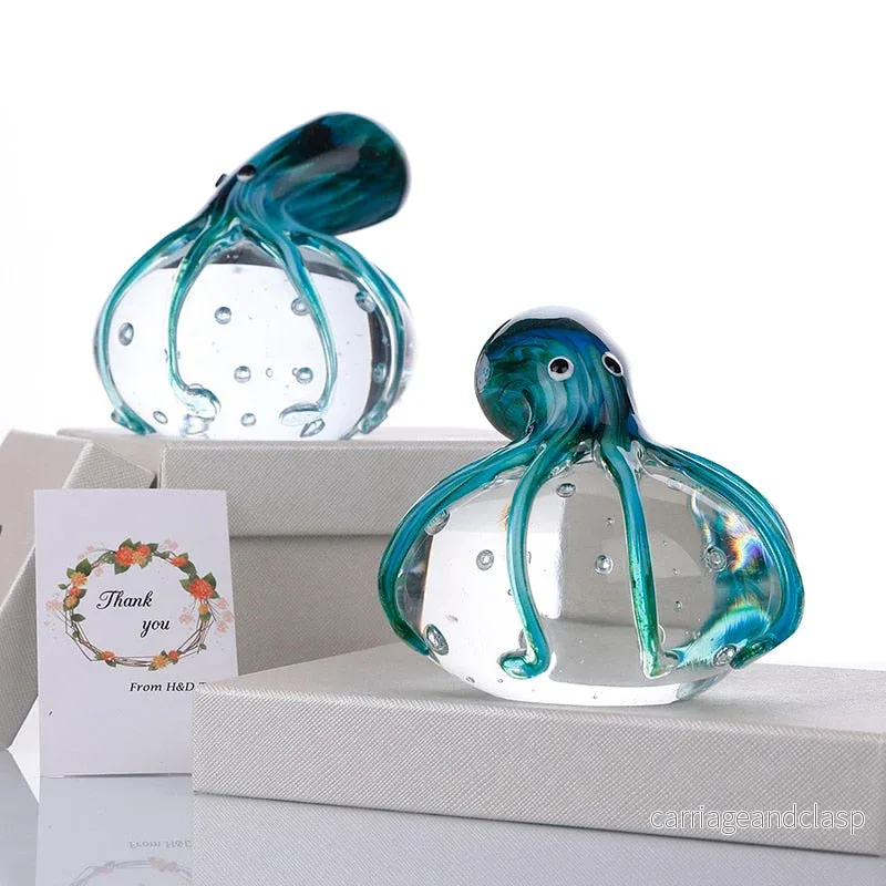 Handgjord Färgad Bläckfisk Glas Ornament | Veska - Bild 3