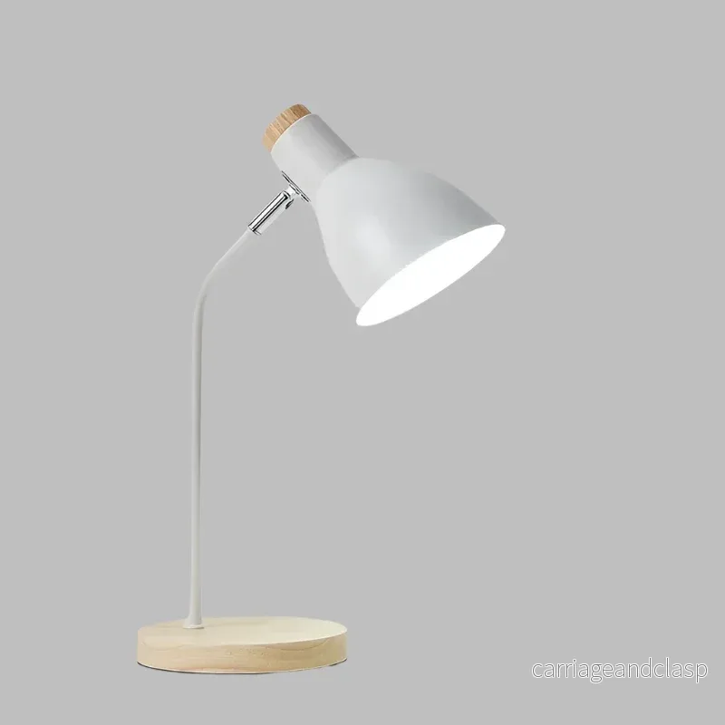 Träbordslampa – Kreativ skandinavisk skrivbordslampa gjord av trä och metall | Veska - Bild 2
