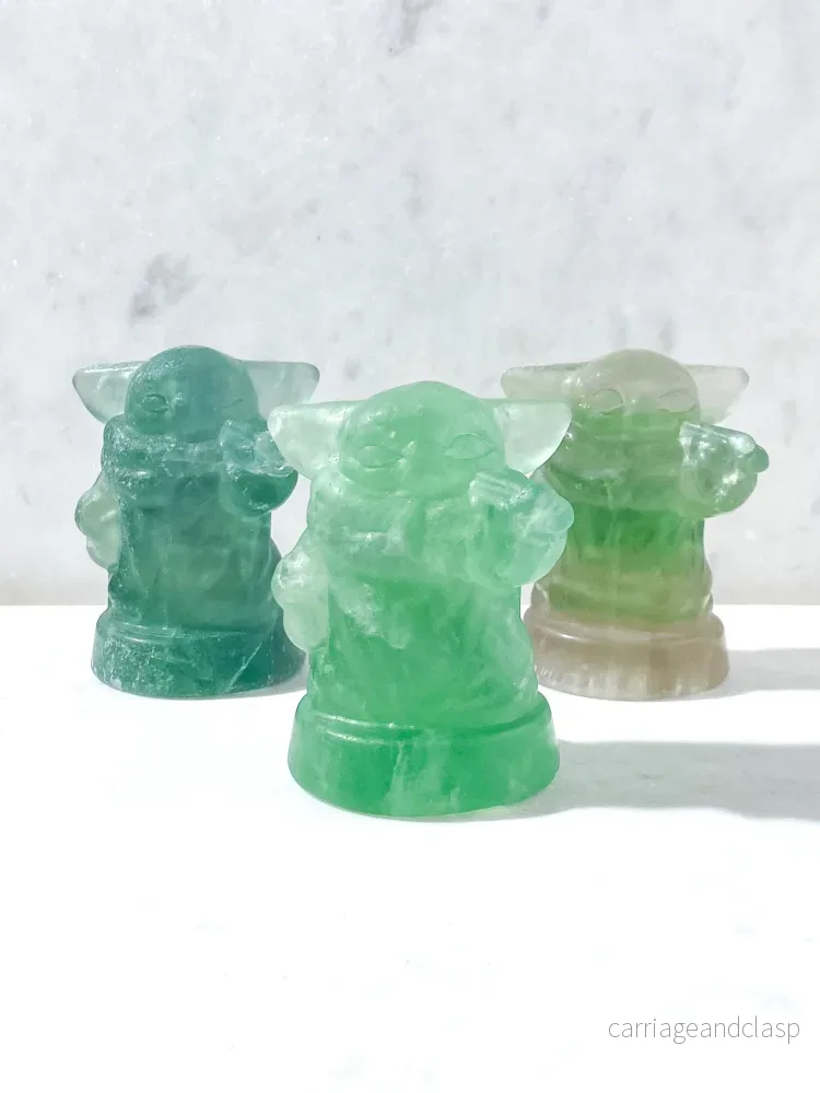 Grön fluorit Yoda Grön fluorit Yoda