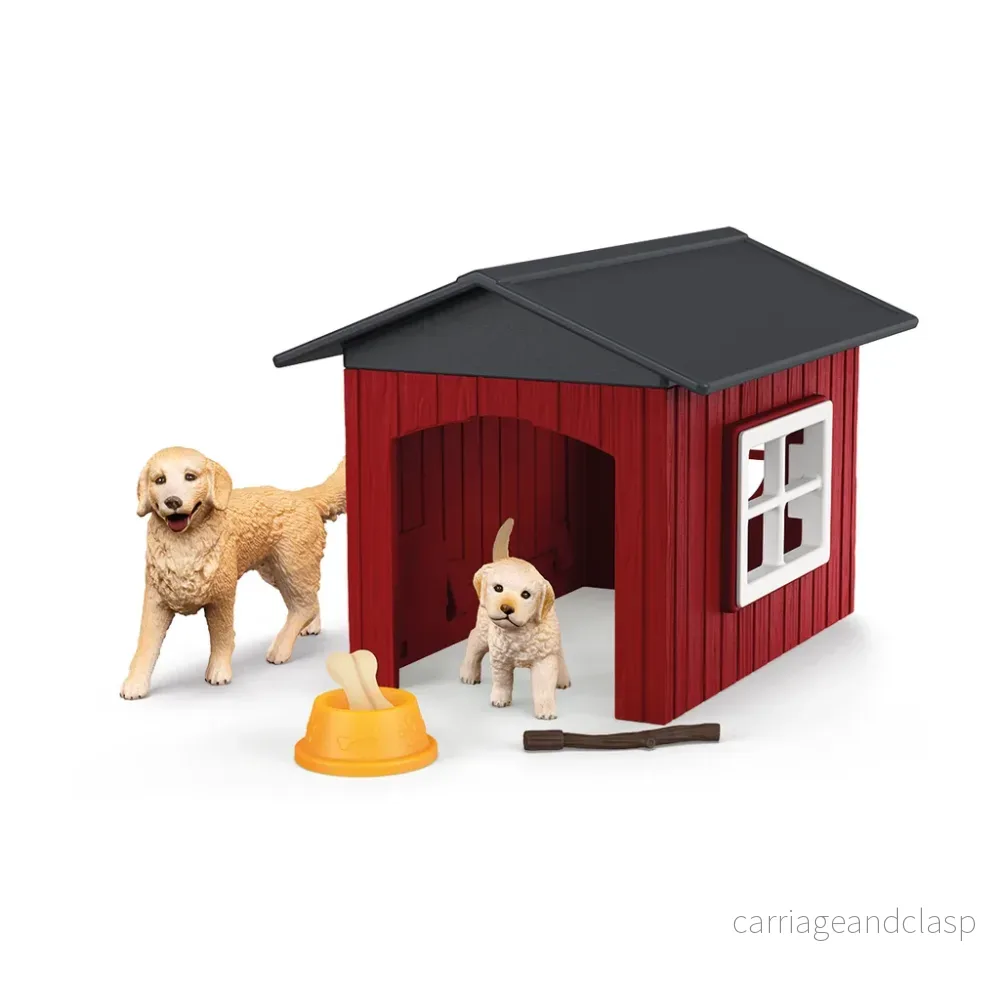 Schleich - Hundkennel med Golden Retriever