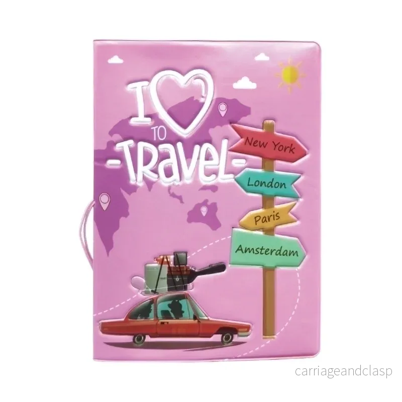 Kawaii Anime Passfodral 14x10cm – Gulligt Resefodral för Pass och ID