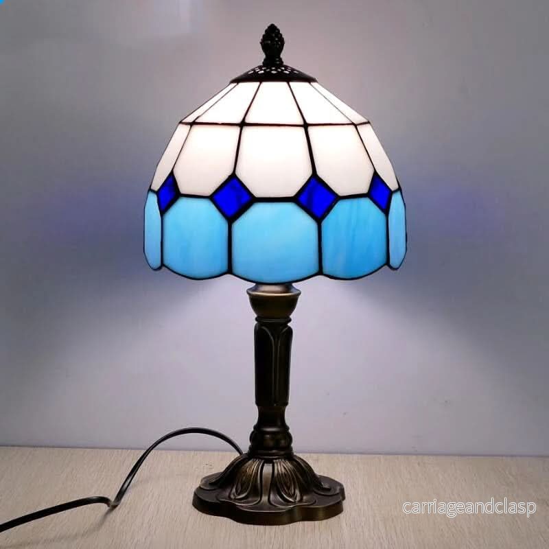 Retro Barock Tiffany Glas LED Bordslampa E27 | Veska - Bild 2