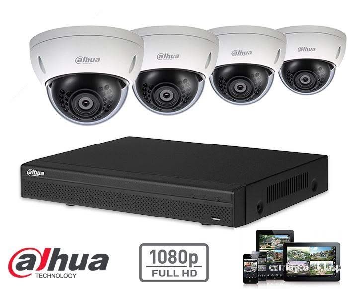 Dahua Full HD-CVI kit 4x dome 2 megapixel kamera säkerhetssats
