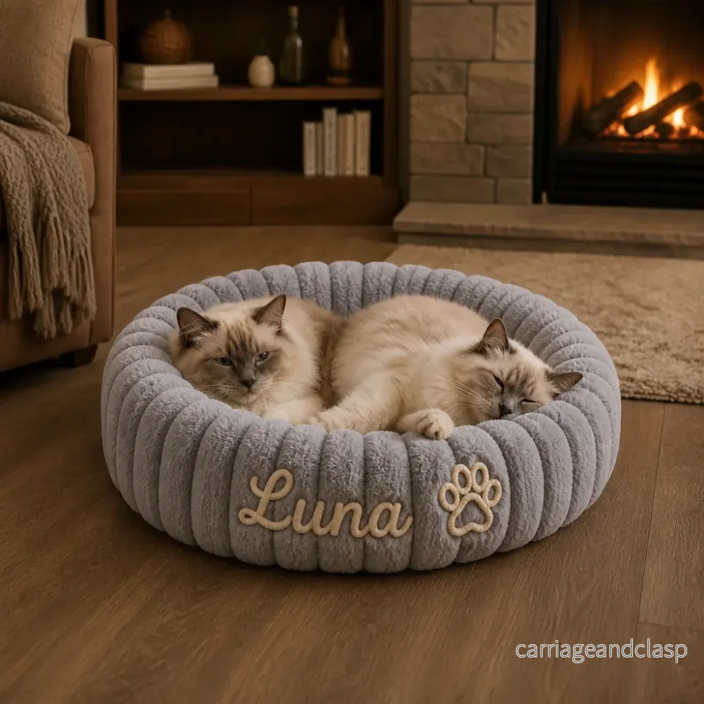 Runt, fluffigt och personligt kattbädd