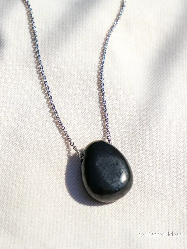 Litet Shungitdroppehalsband - Bild 3