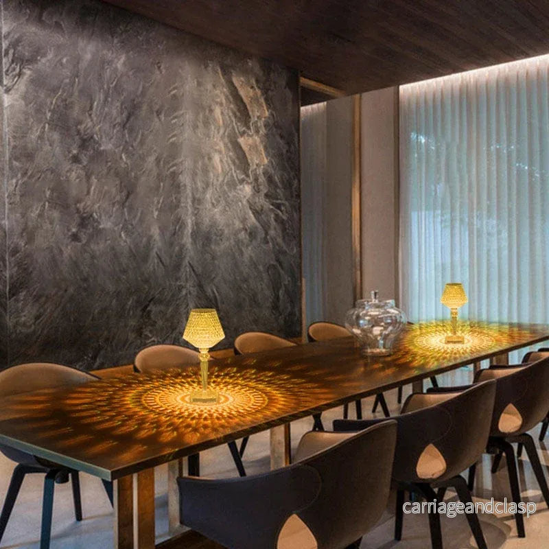 Diamond Glow Återuppladdningsbar Kristall Bordslampa | Veska - Bild 2