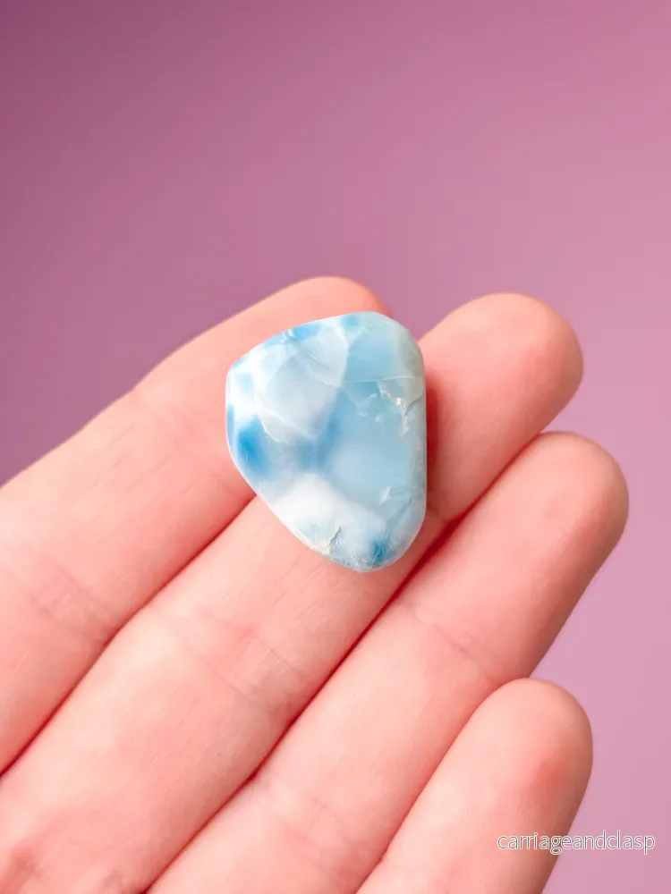 Larimar Pocket Stone Polished (nr 43) Exklusiv kvalitet - Bild 2