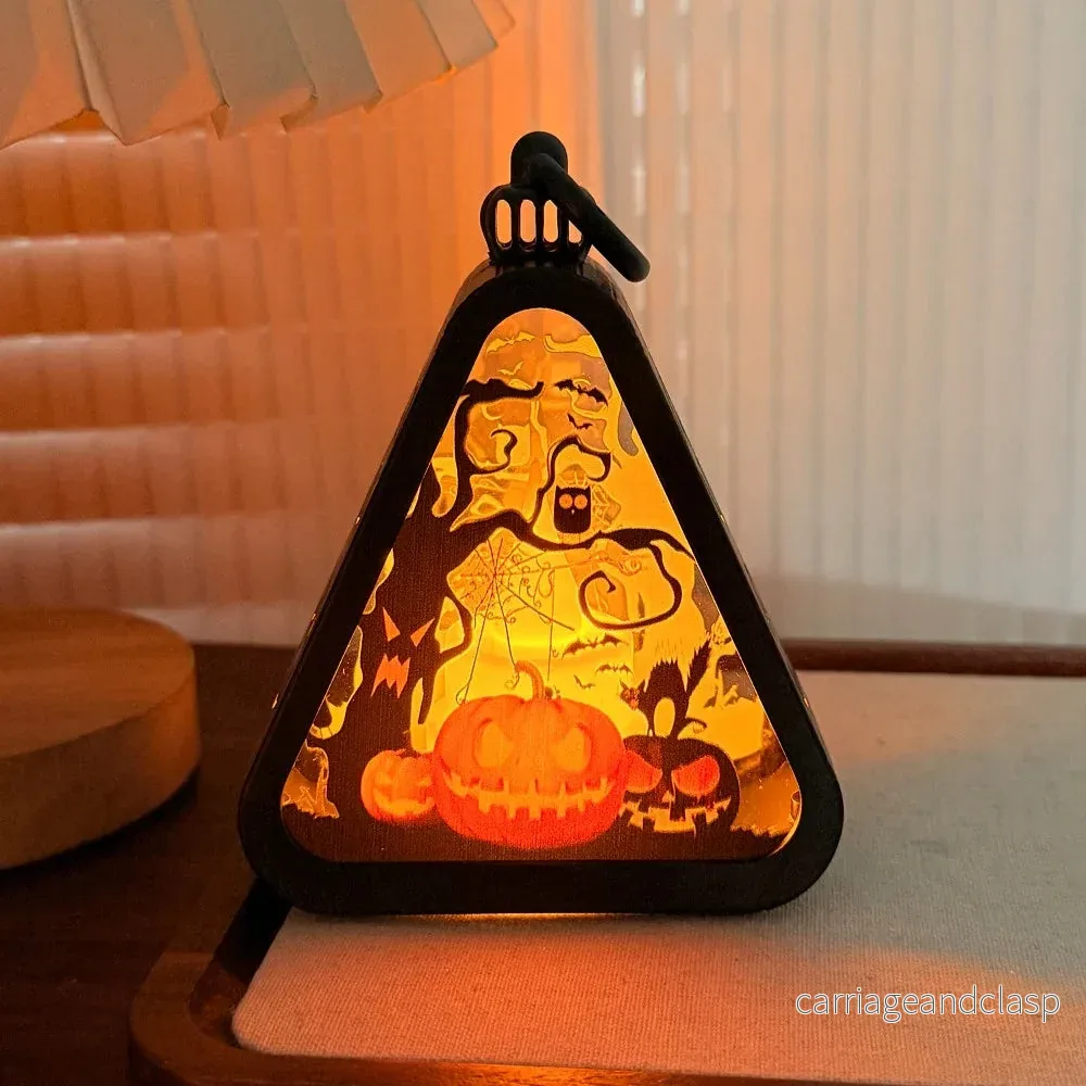 Halloween Dekor Triangel Bords Lampa | Veska - Bild 3