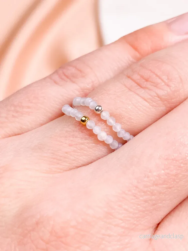Blond Agatring (Fasetterad)