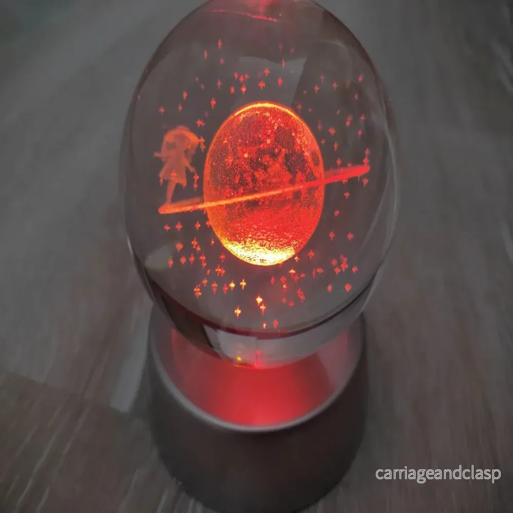 Drömmande Galaxy 3D Planeter Ljust Glas Sfär | Veska - Bild 3