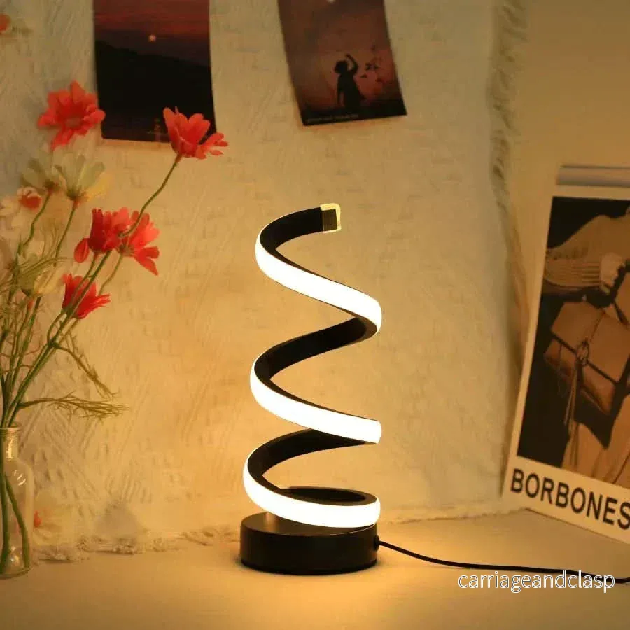 Spiral LED-bordslampa – Modern justerbar belysning | Veska - Bild 2