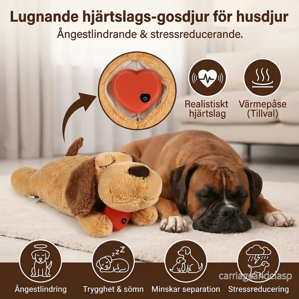 Lugnande hjärtslags-gosdjur för husdjur – Ångestlindrande & stressreducerande - Bild 2