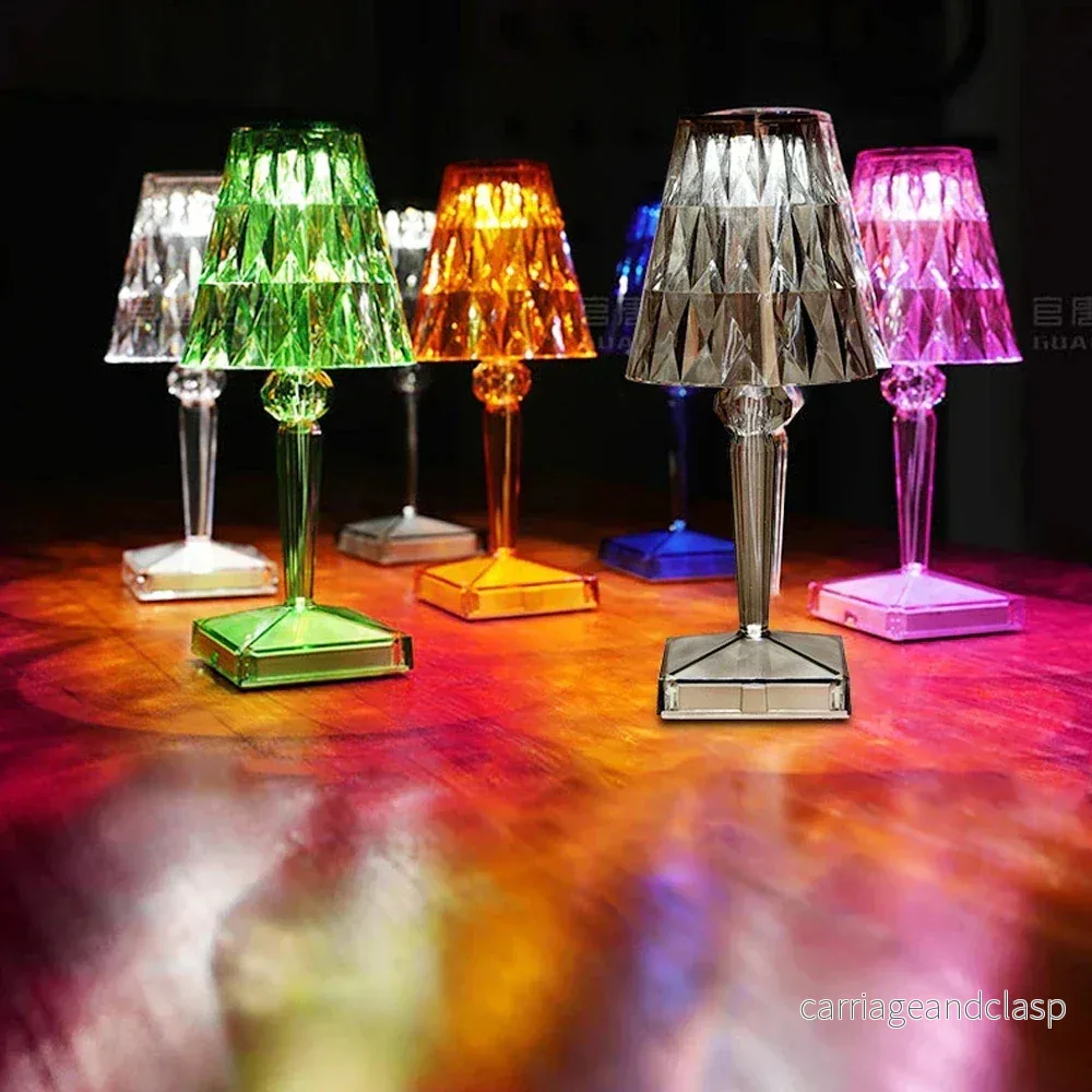 Akryl Crystal Bordslampa – Konstnärlig Design, Dimmbar, Energibesparande, Ideal för Vardagsrum eller Sovrum | Veska - Bild 2