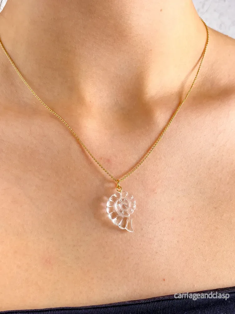 Ammonit Halsband - Bergkristall - Bild 3