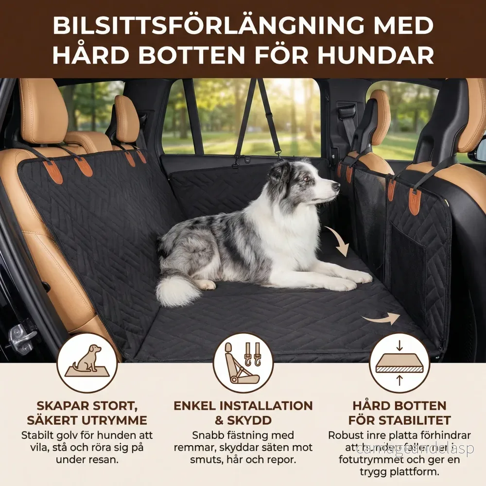 Bilsittsförlängning med hård botten för hundar - Bild 3